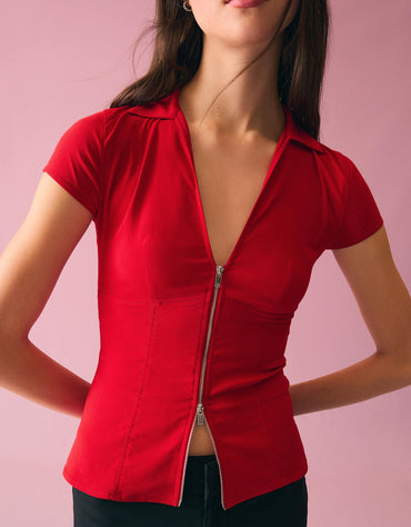 Short Sleeve Zip Shirt