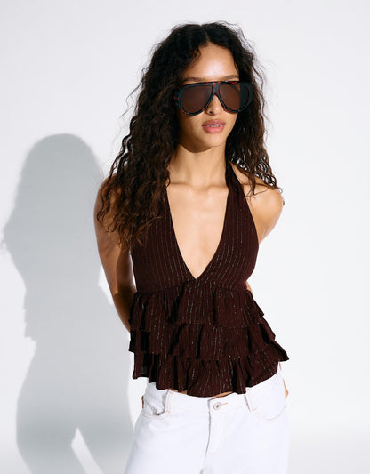 Ruffle Halter Top